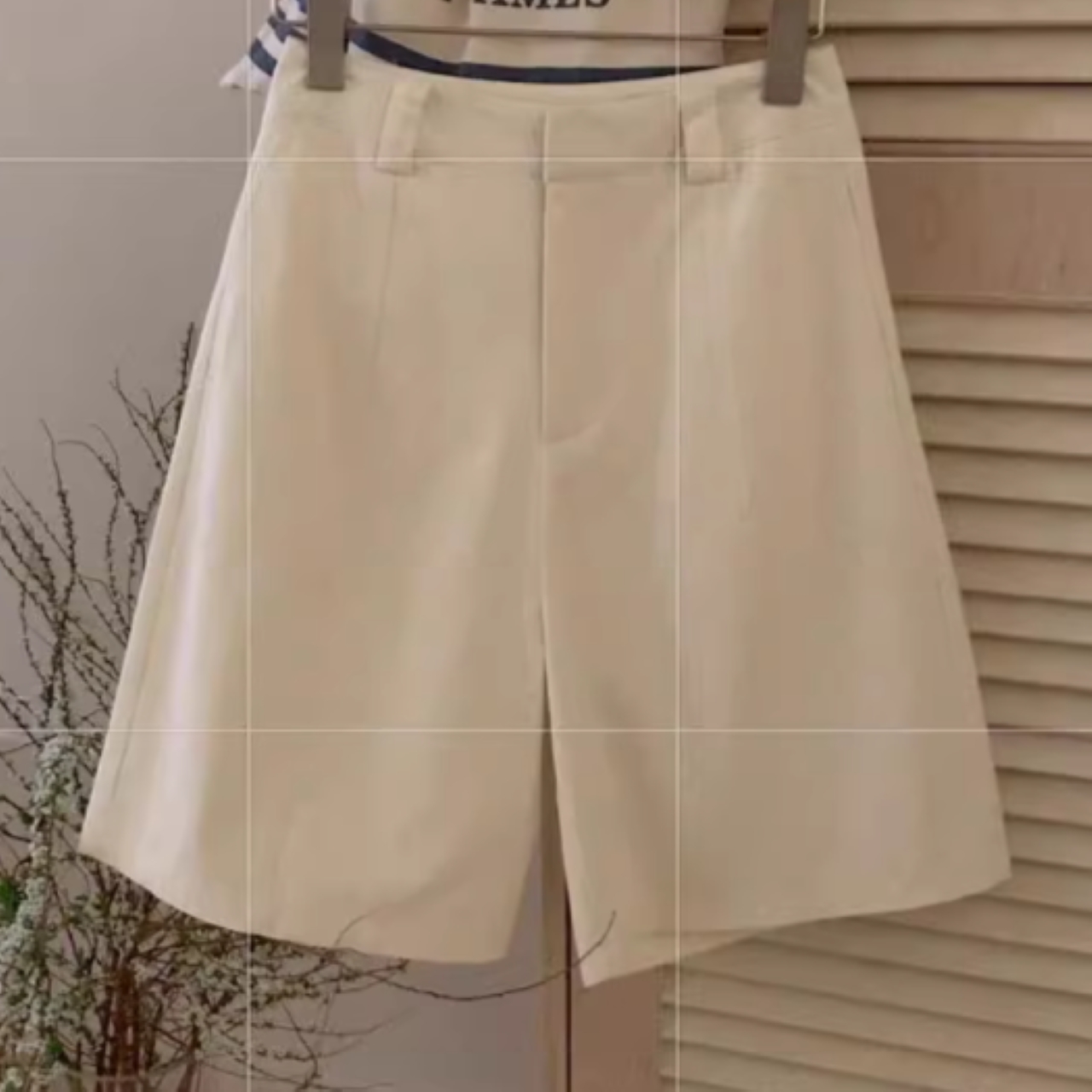 骨格ウェーブ ハイウエスト カジュアルルーズショートパンツ